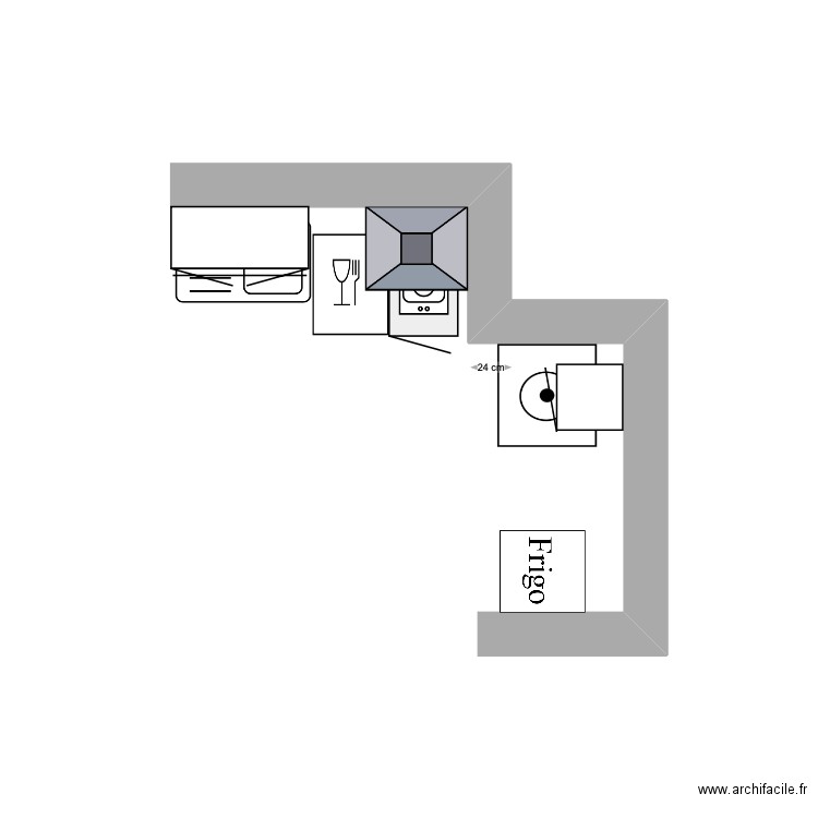 Cuisine. Plan de 0 pièce et 0 m2