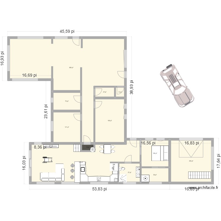 Alex. Plan de 12 pièces et 212 m2