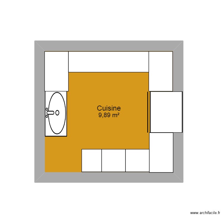 BAR SO FEE. Plan de 1 pièce et 10 m2