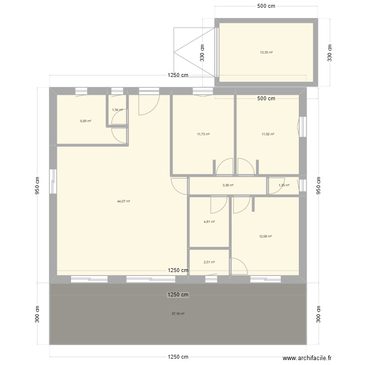 maison aiglun. Plan de 12 pièces et 151 m2