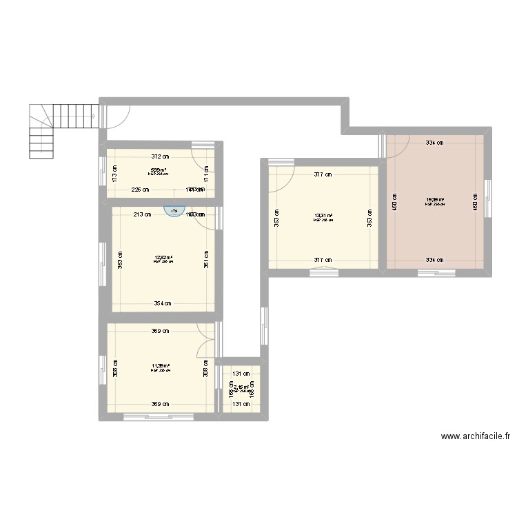 JAMES. Plan de 6 pièces et 61 m2