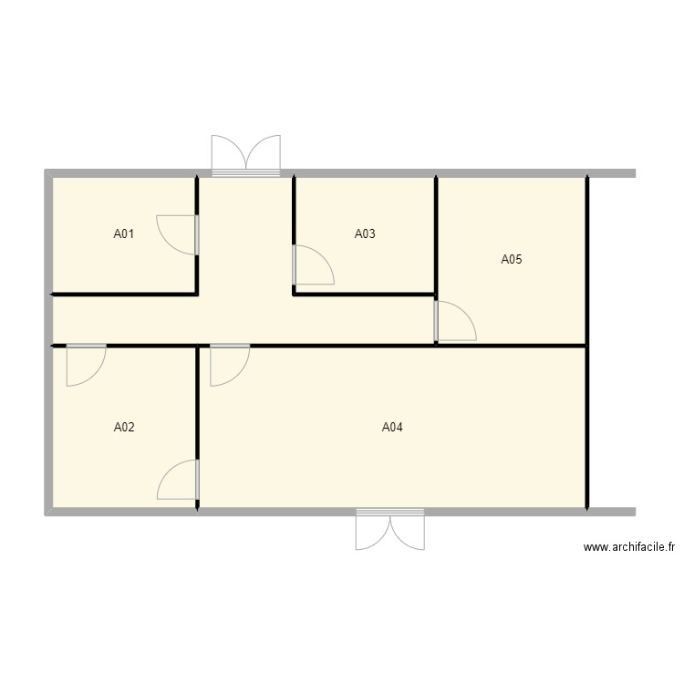 SEE. Plan de 6 pièces et 73 m2