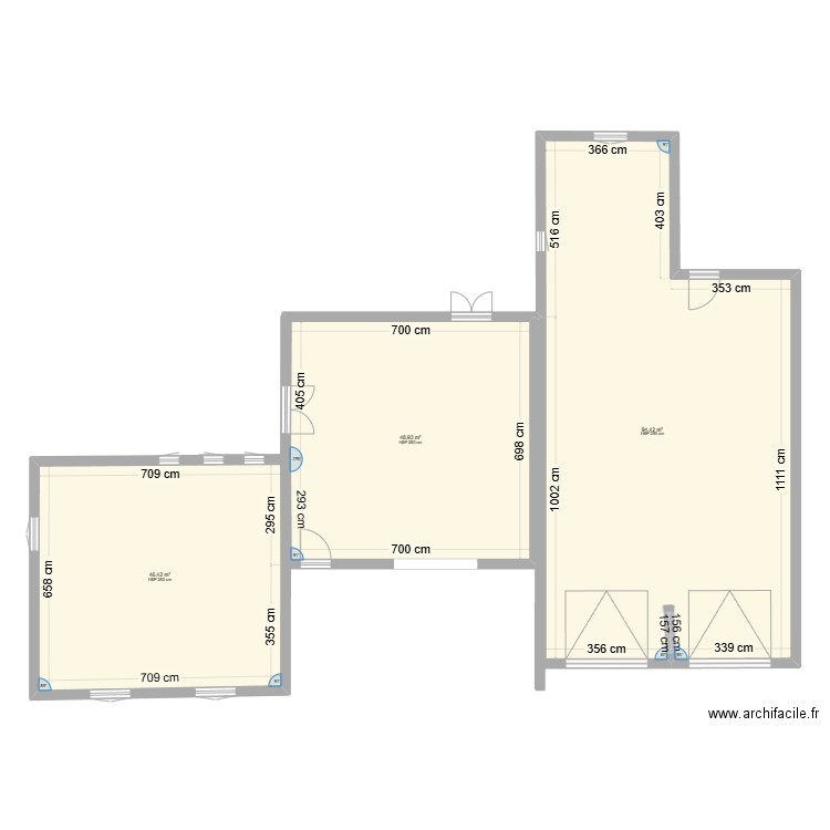 Malves 2. Plan de 3 pièces et 190 m2