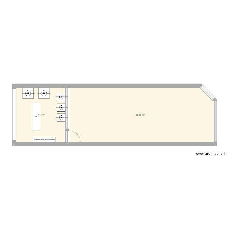 paradise condo 2. Plan de 2 pièces et 52 m2