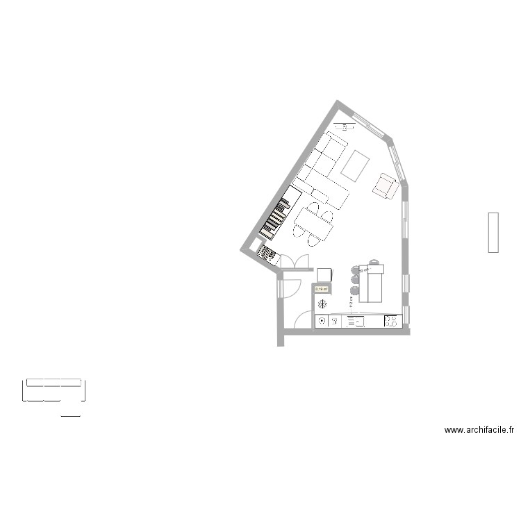 LS Niveau 1 Origine V4 Bar. Plan de 1 pièce et 0 m2