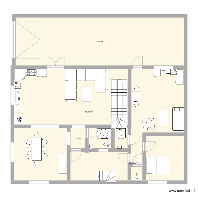 Renault . Plan de 6 pièces et 169 m2