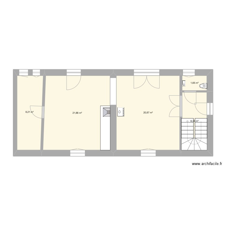 PLAN SAINT AUBIN. Plan de 13 pièces et 185 m2