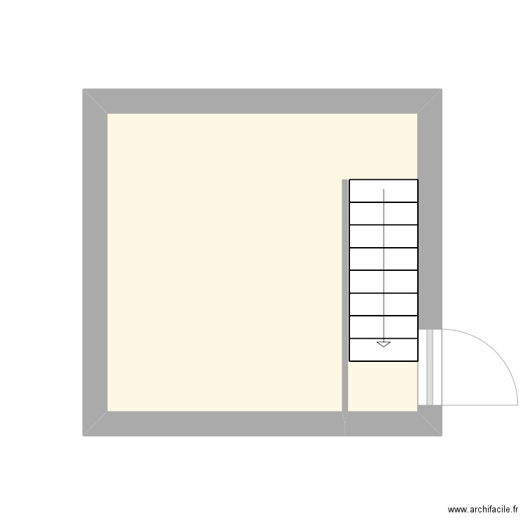 Kemmel R64 - kelder. Plan de 1 pièce et 10 m2