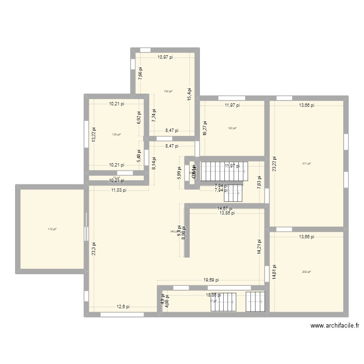 louis2. Plan de 10 pièces et 179 m2