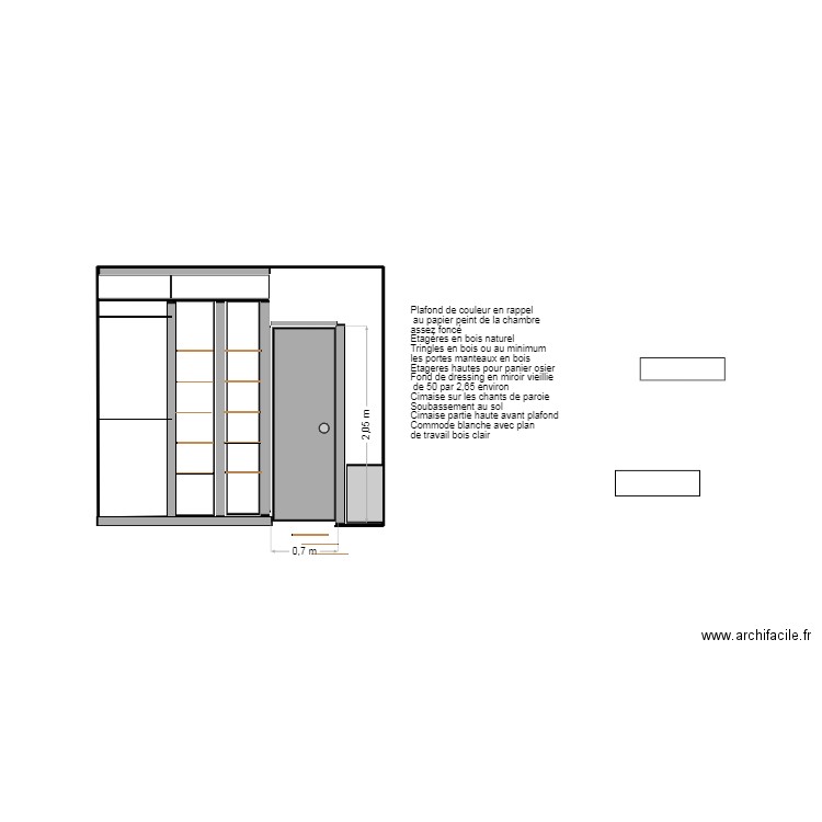 amenagement dressing. Plan de 0 pièce et 0 m2