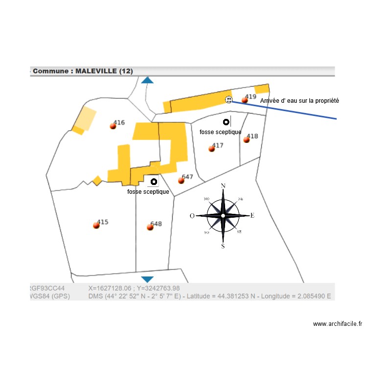 Plan de masse. Plan de 0 pièce et 0 m2