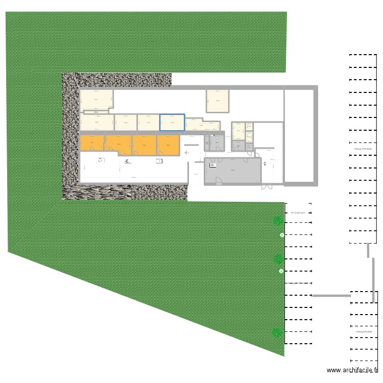 projet envea. Plan de 20 pièces et 261 m2