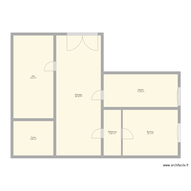 maison. Plan de 6 pièces et 114 m2