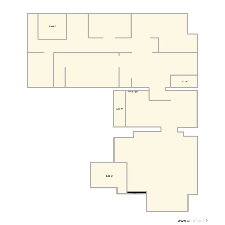 ROSE DES SABLES . Plan de 6 pièces et 118 m2