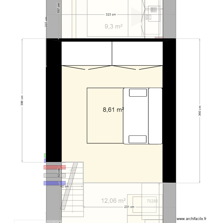 Plans garage V4 Angélique. Plan de 7 pièces et 74 m2