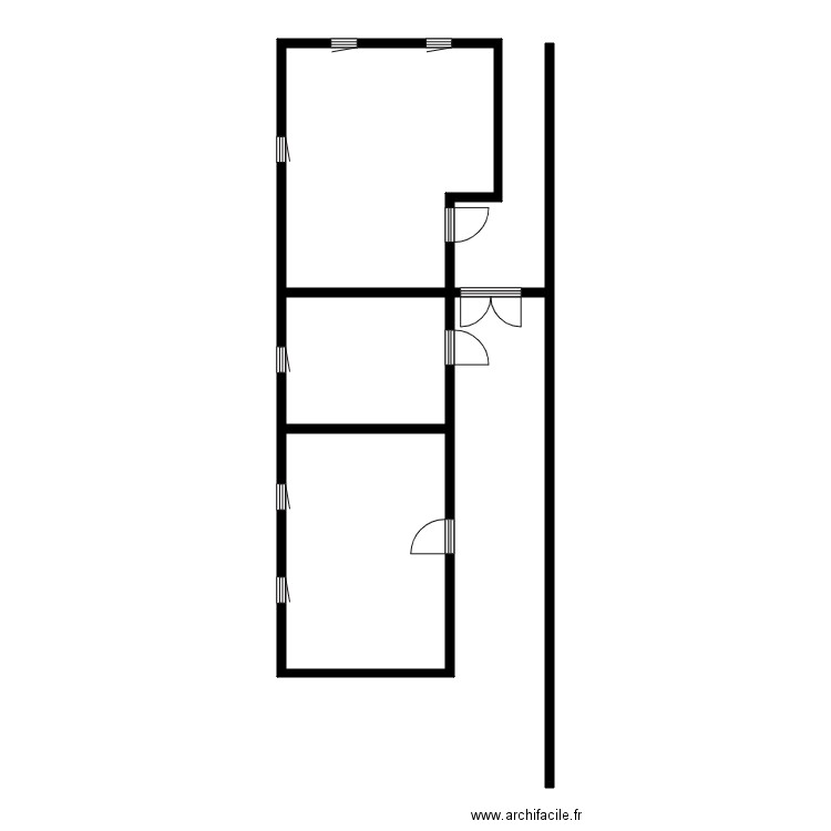 Mairie de velaine. Plan de 3 pièces et 56 m2