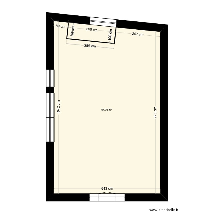 Soeur DJENKAM - Plan COMBLES. Plan de 1 pièce et 65 m2