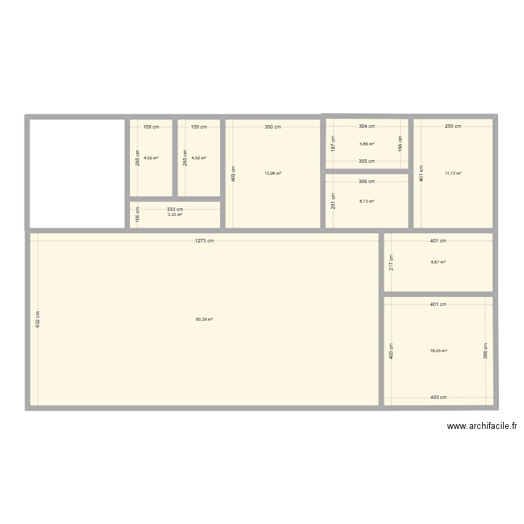 maison mandarine. Plan de 10 pièces et 155 m2