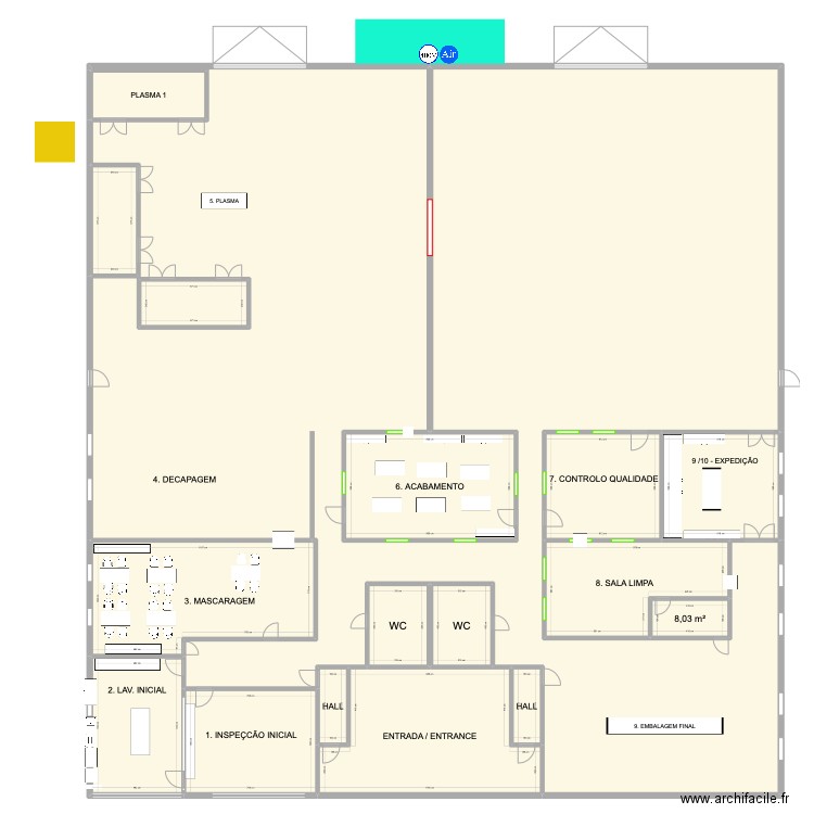 MAP Arruda. Plan de 17 pièces et 1395 m2