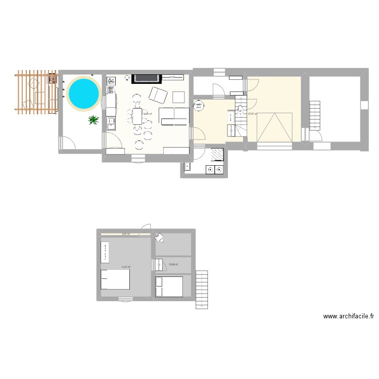 les cheminées. Plan de 0 pièce et 0 m2