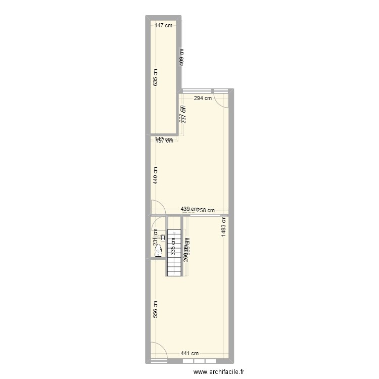 maison aurore. Plan de 2 pièces et 70 m2