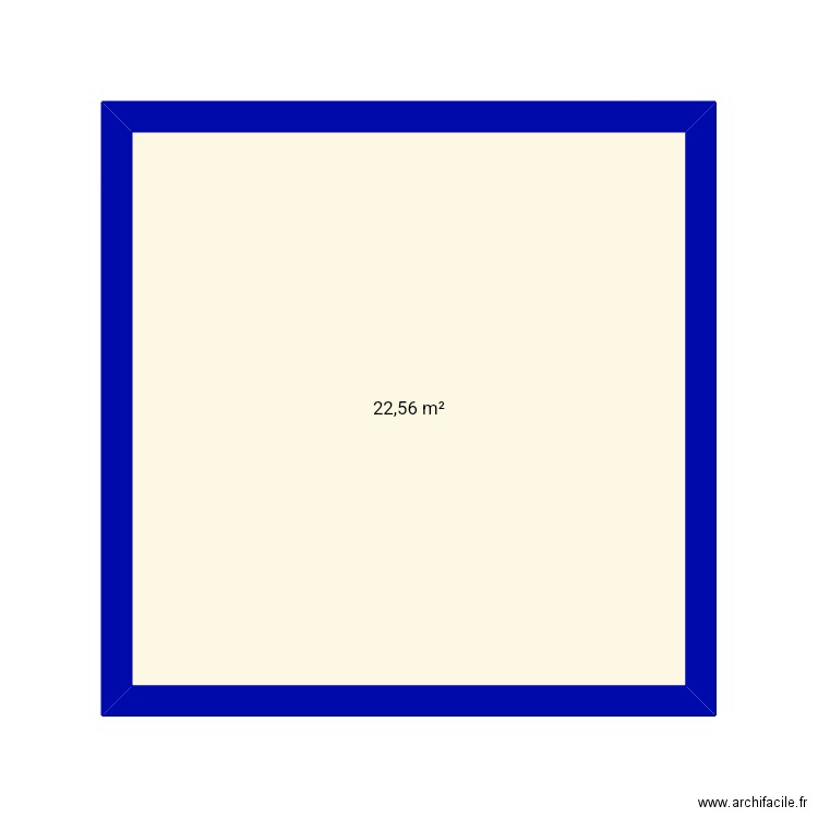 Institut . Plan de 1 pièce et 23 m2