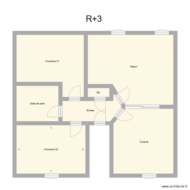 350601761. Plan de 7 pièces et 93 m2