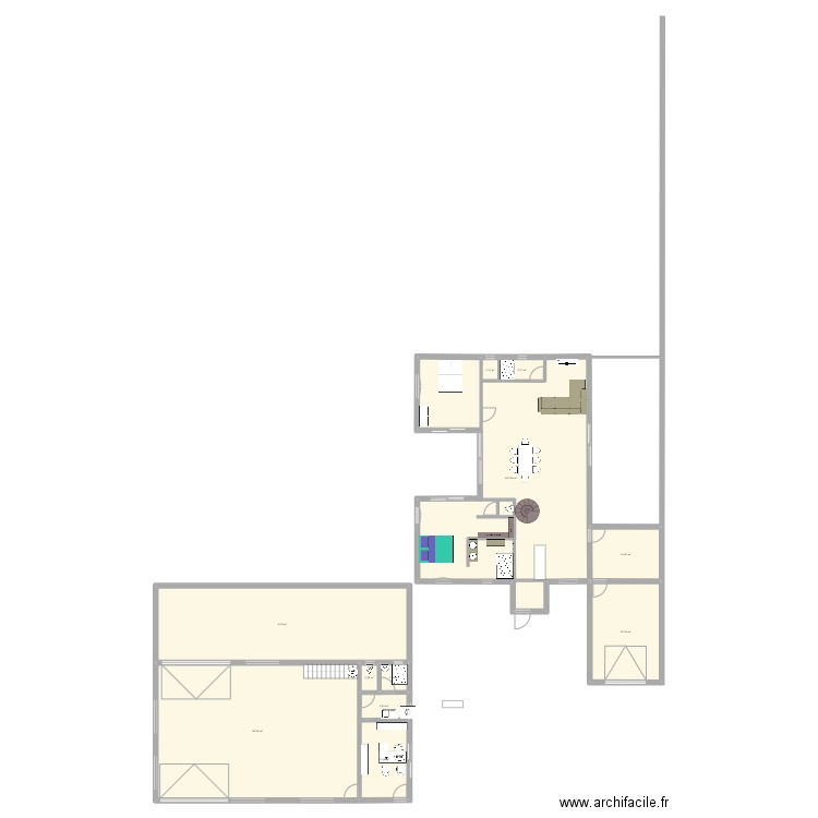 maison. Plan de 11 pièces et 319 m2