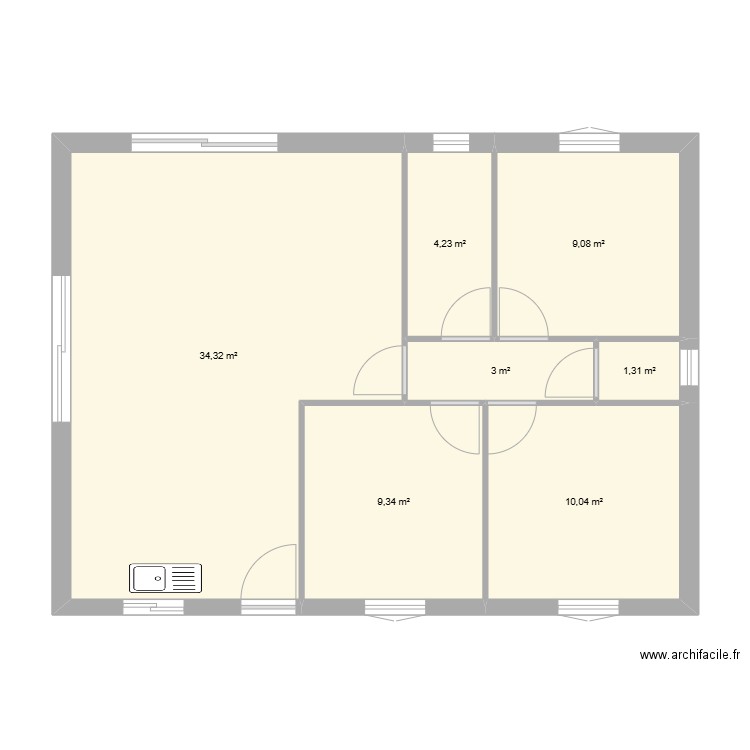 plan saïd PROJET. Plan de 7 pièces et 71 m2