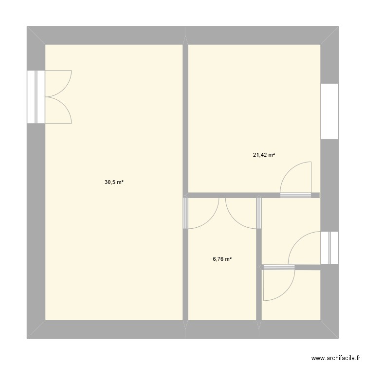 SCI KERMYL. Plan de 3 pièces et 59 m2