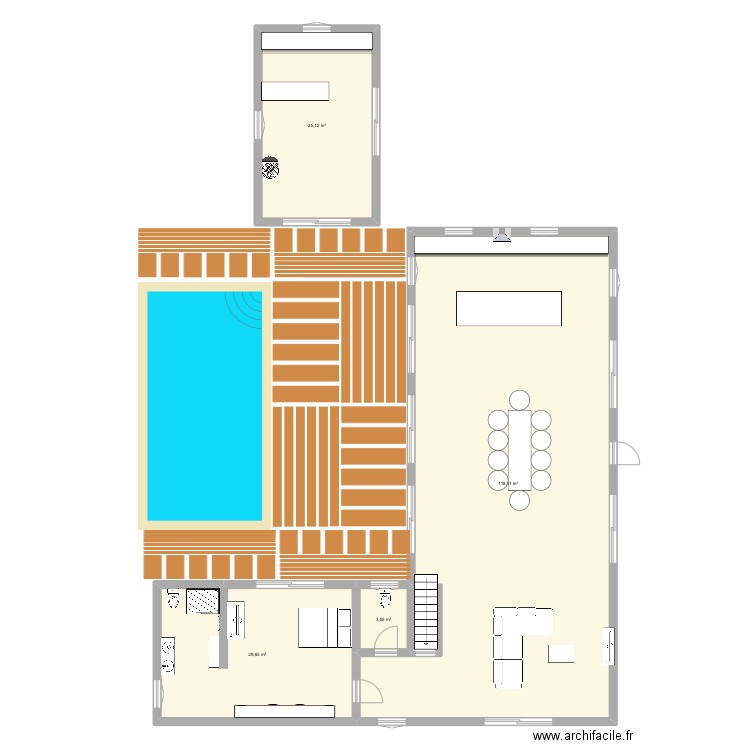 maison avec laura. Plan de 4 pièces et 176 m2