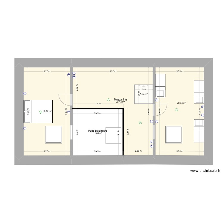 Brehat Etage VF (3). Plan de 8 pièces et 148 m2