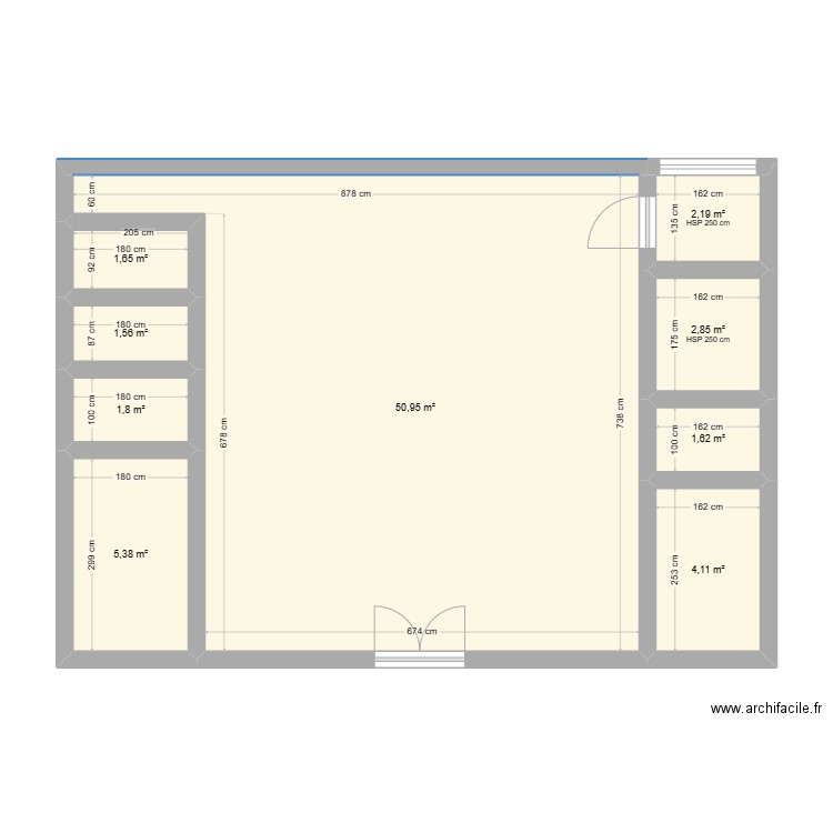 Mon projet. Plan de 9 pièces et 72 m2