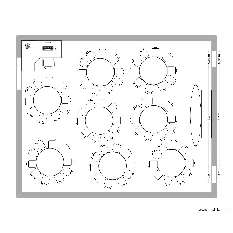 Séchoir Tables rondes . Plan de 0 pièce et 0 m2