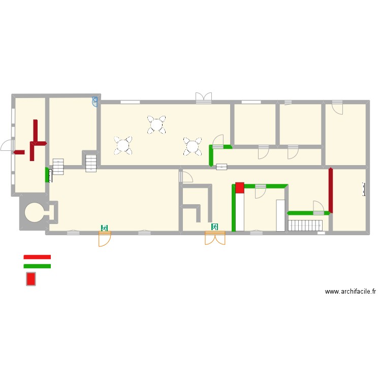 kid's club. Plan de 12 pièces et 236 m2