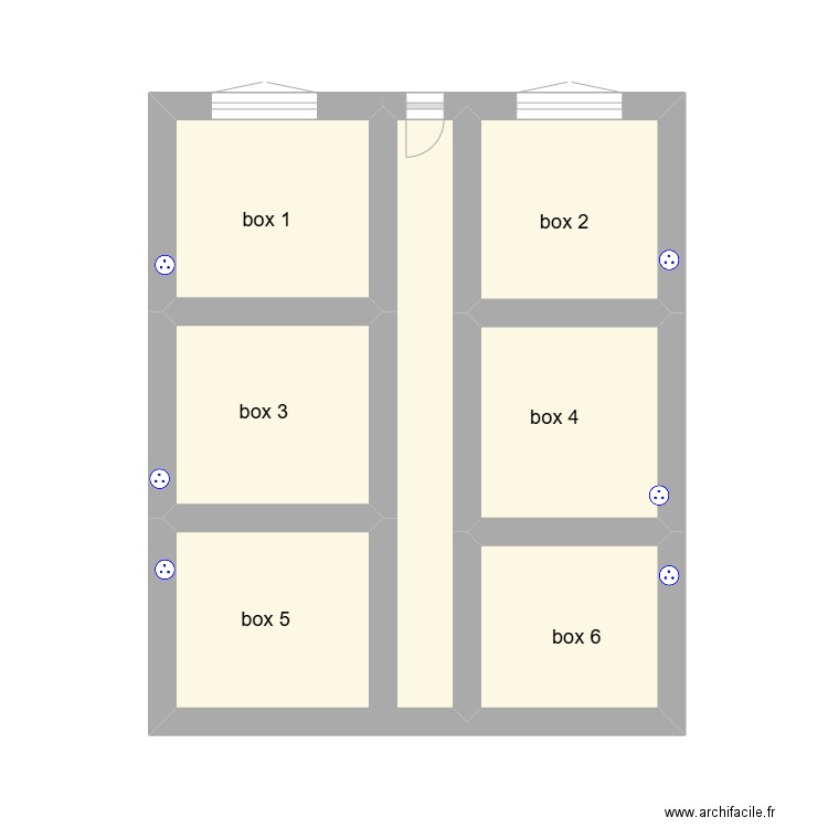 plan matérnité. Plan de 6 pièces et 21 m2