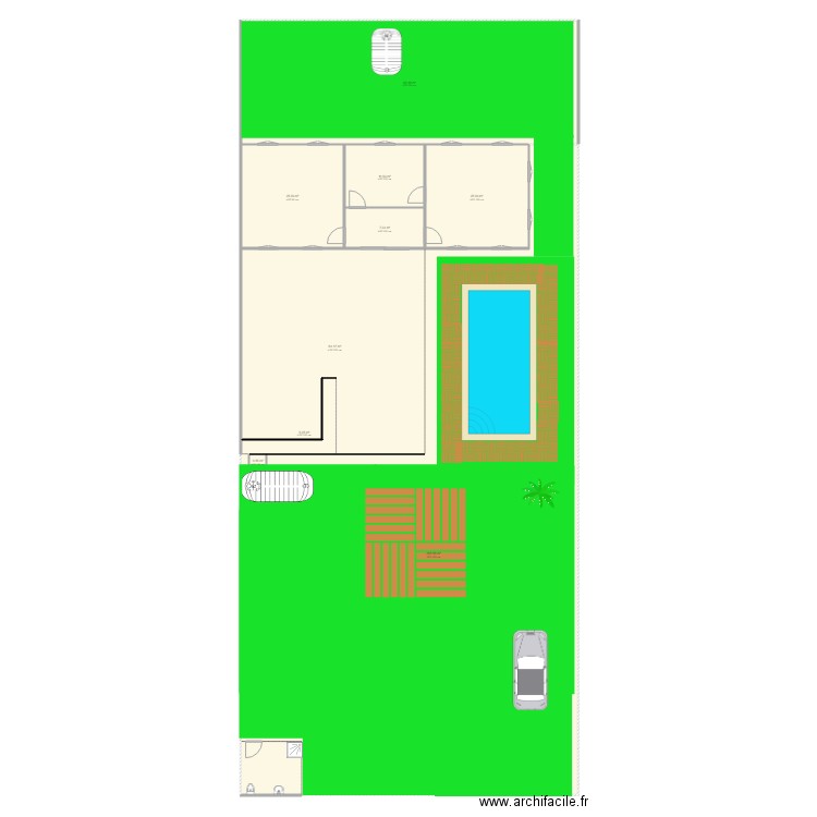 Villa 1  avec piscine - 2. Plan de 9 pièces et 616 m2