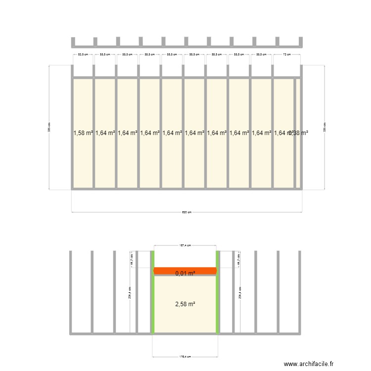 garage serres. Plan de 13 pièces et 19 m2