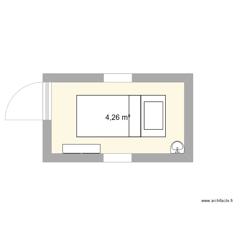 truck . Plan de 1 pièce et 4 m2