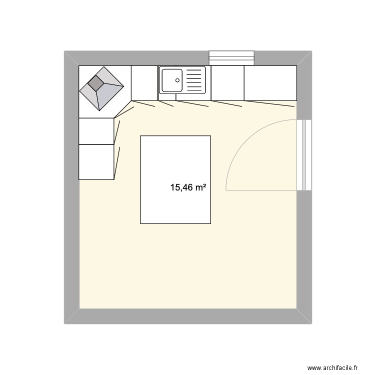 cuisineGY. Plan de 1 pièce et 15 m2