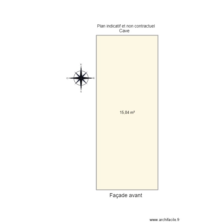 senzeilles cave 2. Plan de 1 pièce et 16 m2