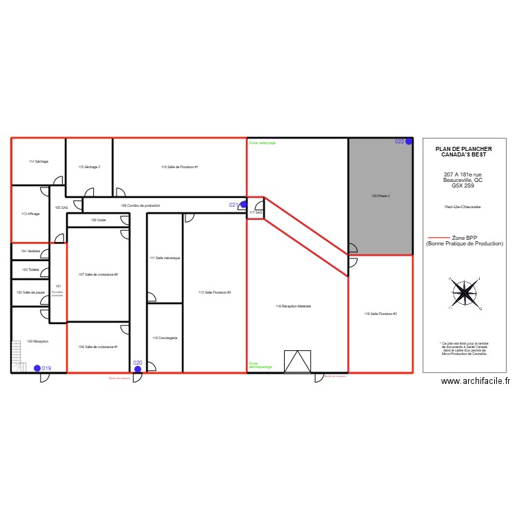 Motion Detectors Ground Floor. Plan de 23 pièces et 771 m2