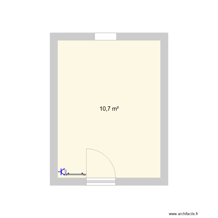 salle de bain. Plan de 1 pièce et 11 m2