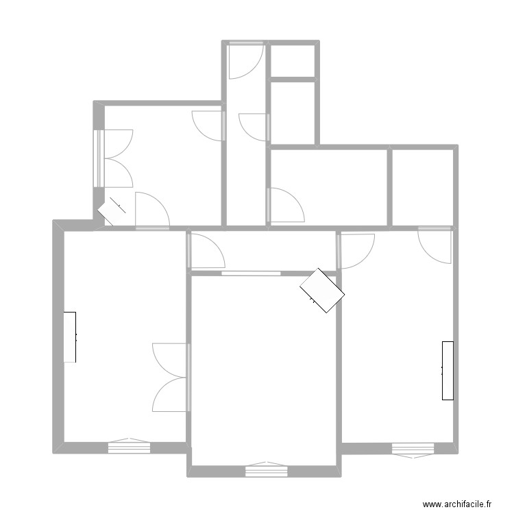 plan appart. Plan de 6 pièces et 31 m2