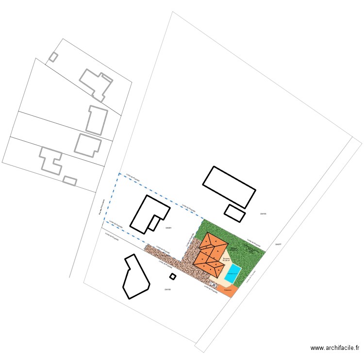 Carport 01. Plan de 16 pièces et 1411 m2