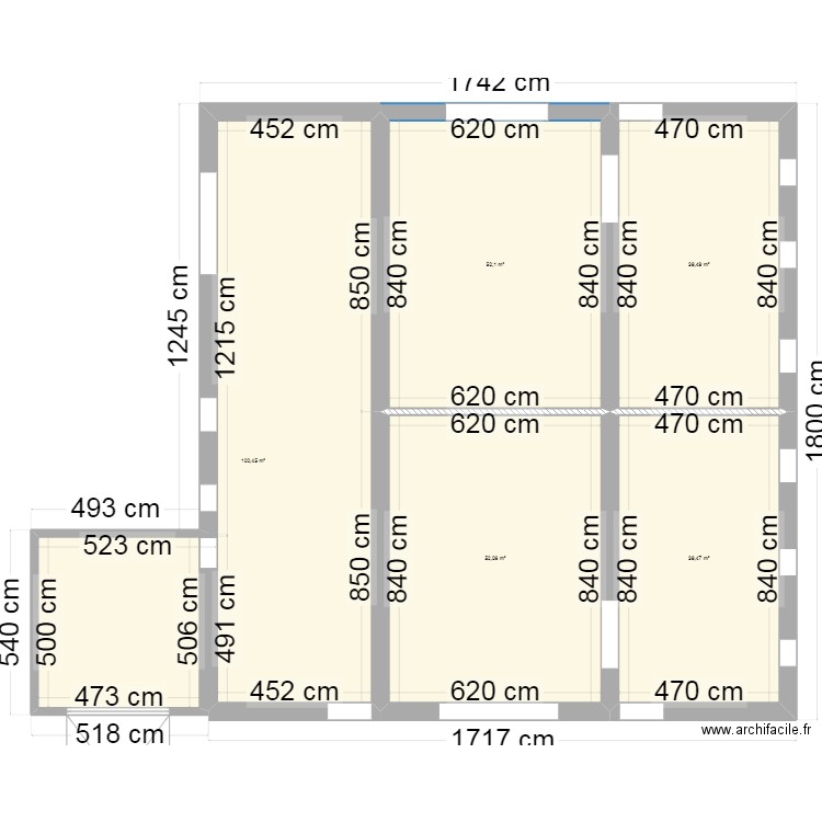 bazoge. Plan de 5 pièces et 284 m2