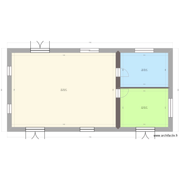 Cros Noyer 1. Plan de 3 pièces et 127 m2