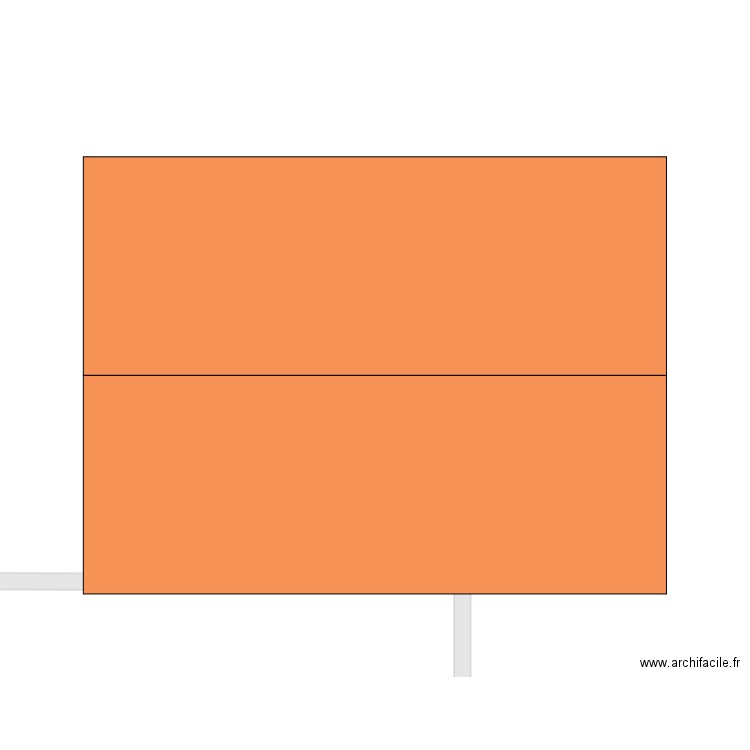 modulaire. Plan de 1 pièce et 2 m2