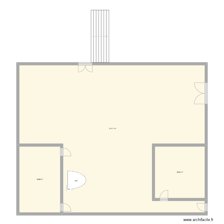 MARIAGE. Plan de 3 pièces et 263 m2