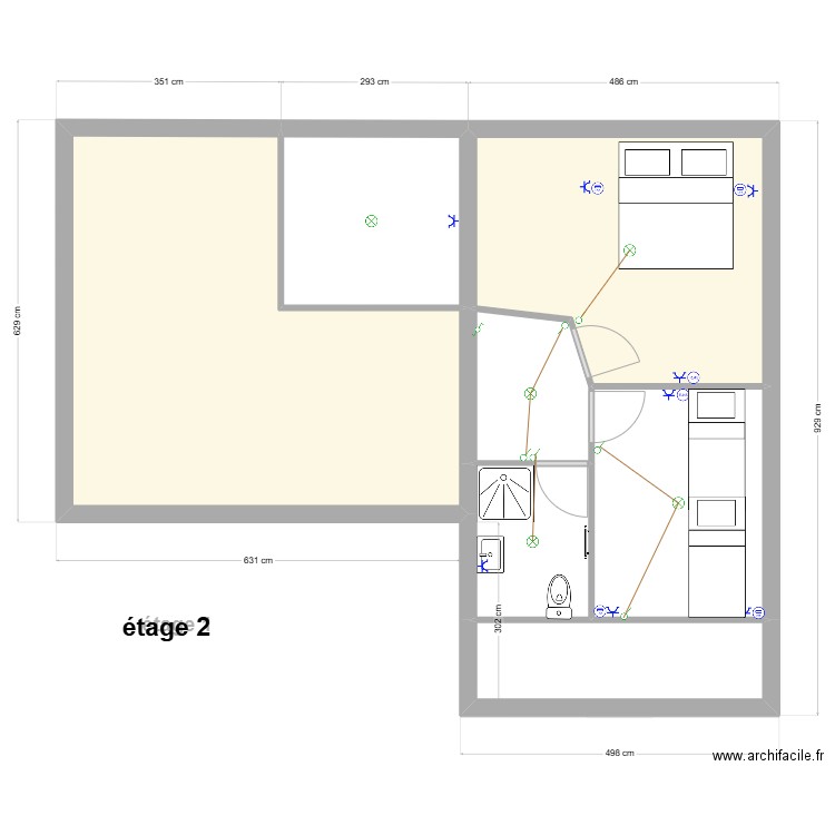 chambre haute gite. Plan de 16 pièces et 214 m2